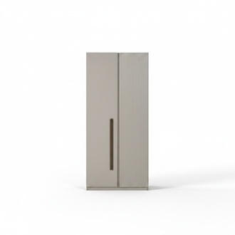 Beiger Holzkleiderschrank im eleganten Stil