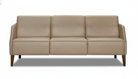 Beiger Wohnzimmer Zweisitzer Polstermöbel Moderne Textilcouch 2-Sitzer