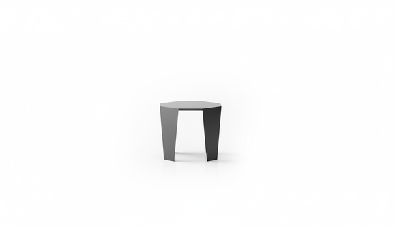 Design Beistelltisch Schwarz Geometrisch