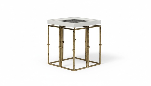 Beistelltisch Couchtisch Kaffeetisch Sofatisch Tisch Wohnzimmer Gold