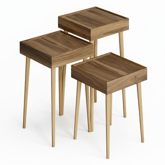 Beistelltisch Holz Braun Elegant Modern