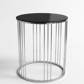 Beistelltisch Wohnzimmer Möbel Material Edelstah schwarz Design Modern