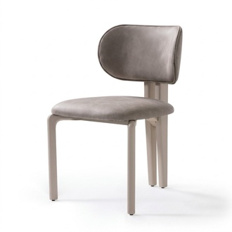 Bequem Stuhl Beige Elegant Lehnstuhl Robust Küchenstuhl Esszimmer Möbel