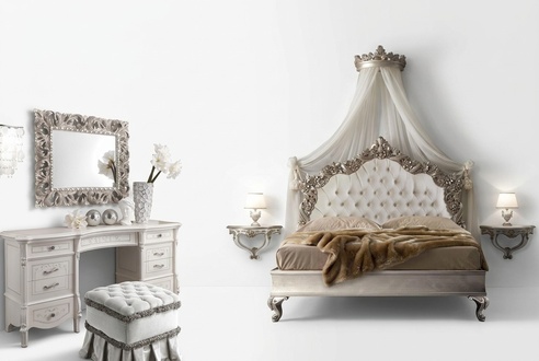 Bett + 2x Nachttisch 3 tlg. Schlafzimmer Set Design Modern Luxus Chesterfield