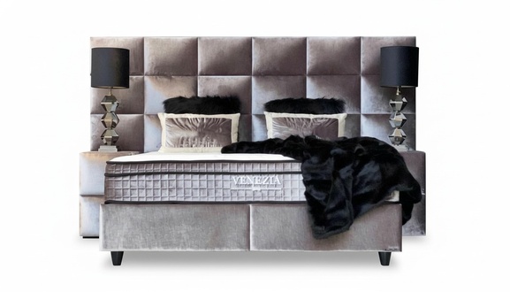 Bett 2x Nachttisch 3 tlg. Schlafzimmer Set Designer Luxus Betten Hotel Komplett