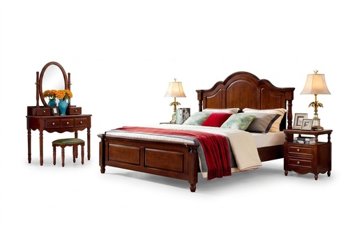 Bett 2 Nachttische 3tlg. Schlafzimmer Set Bett Luxus klassisch 180x200