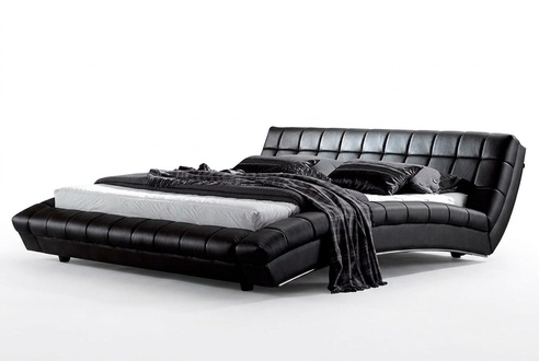 Bett Betten Polster Doppel Ehe Luxus Leder Moderne Designer Schlafzimmer Hotel