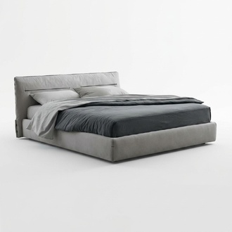 Bett Doppelbett schickes graues Bett Doppelbett für Schlafzimmer Betten