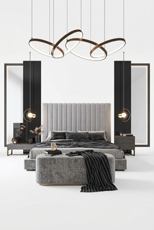 Bett Möbel Grau Schlafzimmer Möbel Design Betten Luxus Möbel Modern Holz