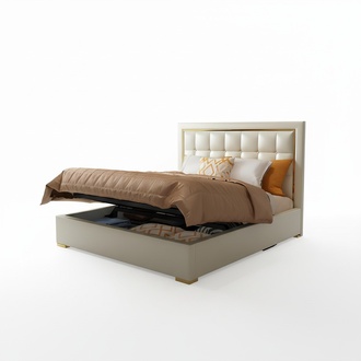 Bett Polster Design Luxus Doppel Betten Grau Schlaf 180x200cm Zimmer Leder Hotel