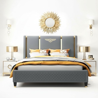 Bett Polster Design Luxus Doppel Hotel Betten Ehe Schlaf Zimmer Leder 180x200cm