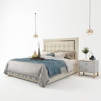 Bett Polster Design Luxus Doppel Hotel Betten Ehe 180x200cm Schlaf Zimmer Metall