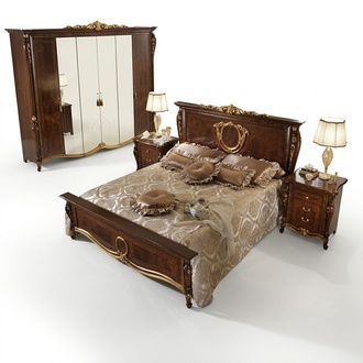 Bett Polster Klassische Doppelbett 180x200cm Holz Hotel Betten Schlafzimmer Neu