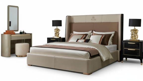 Bett Schlafzimmer Set Design Möbel Luxus Betten 2x Nachttisch 3tlg Bettgestell