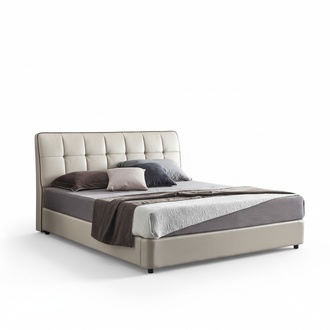 Betten Designer Doppelbett Ehebett 180x200cm Lederbett Leuchte Polsterbett Bett
