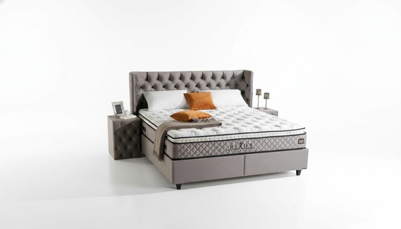 Bettgestell Stoff Möbel Luxus Modern Betten Bett Textil Schlafzimmer Design Neu