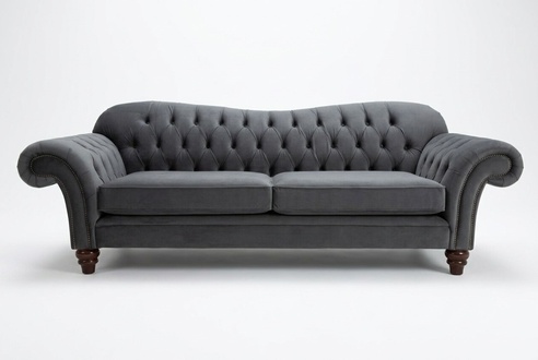 Big Sofa 4 Sitzer Couch Chesterfield Polster Sitz Garnitur Stoff Textil Neu