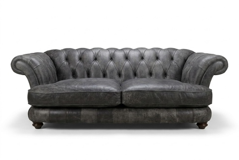 Big XXL Chesterfield Couch Tiefe Sitzflächen Polster Sofa Leder luxus Sofas
