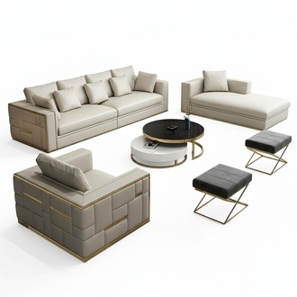 Big XXL Luxus Sofa Couch Polster Sitz Leder Garnitur 4+1 Sitzer Couchen