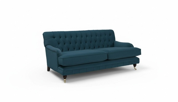 Blau Designer Sofa Couch Polster XXL 3 Sitzer Big Sofas Couchen Leder