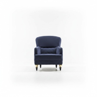 Blau Sessel Wohnzimmer Polstermöbel Einrichtung Luxus Modern Polster Sitz