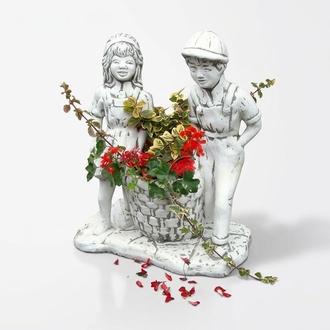 Blumenkübel Pflanz Kübel Dekoration Figur Blumentöpfe Garten Vasen 330