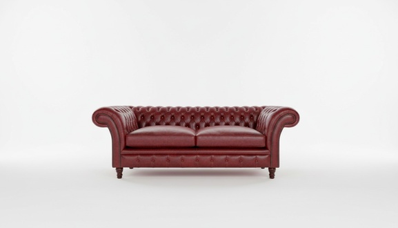 Bordaux 3 Sitzer Chestrerfield Leder Sofa Couch Polster Garnitur Textil Sofas