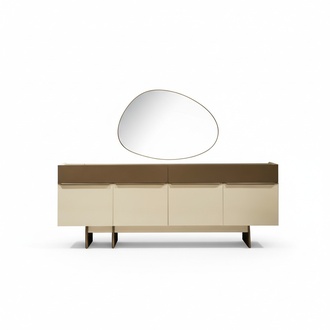 Braun-Beige Küchenanrichte Designer Esszimmer Möbel Luxuiöse Kommode