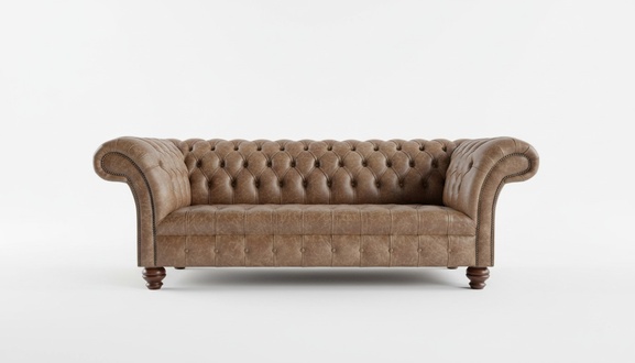 Braune Designer Sofa Couch Polster XXL 3 Sitzer Big Sofas Couchen Leder