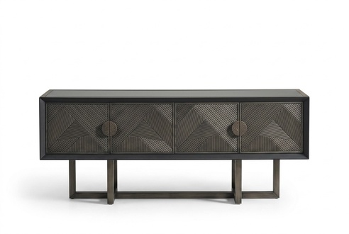 Braune Konsole aus Holz im modernen Design