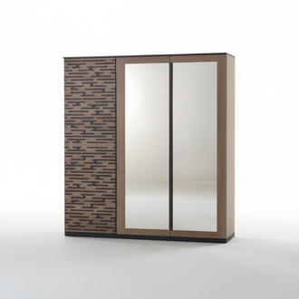 Brauner Holzschrank im eleganten Design