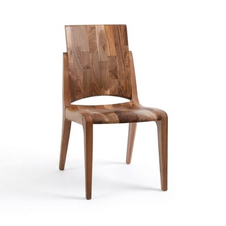 Brauner Holzstuhl Elegant Modern Sitzmöbel für Wohnzimmer