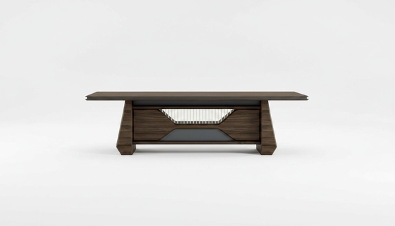 Brauner Konferenztisch Designer Bürotische Arbeitszimmer Holz Möbel