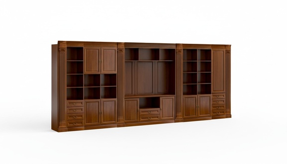 Brauner Luxuriöser Büroschrank Moderne Massivholz Schränke Designer Möbel