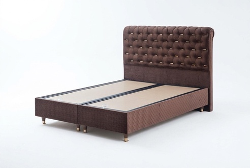 Braunes Bettgestell Luxuriöse Schlafzimmer Designer Betten Polster Möbel