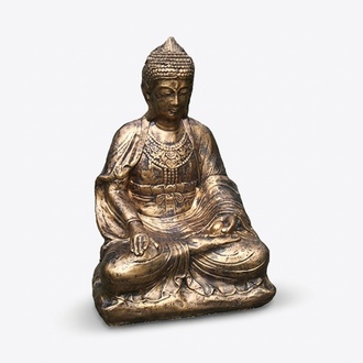 Buddha Gold Deko Figur Statue Skulptur 60 cm Figuren Statuen Skulpturen