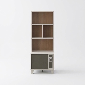 Bücherregal Bücherschrank Standregal Regal Holz Grau Kinderzimmer