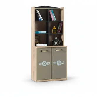 Bücherregal Schrank Kinderregal Bücherschrank Kindermöbel Grün Holz