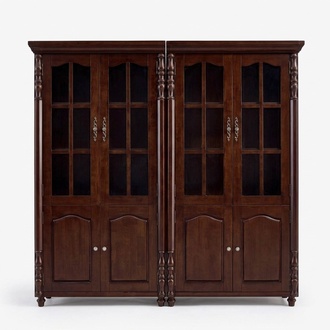 Bücherregal Vitrinen Schrank Regal Holz Schrank Bücherschrank Möbel 2tlg