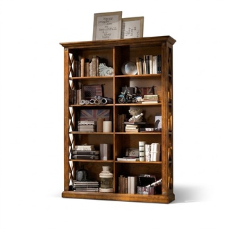 Bücherschrank Schrank Regal Echtholz Möbel Vitrine Büro Einrichtung Schränke