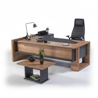 Büro Eckschreibtisch Möbel Schreibtisch Einrichtung Holztisch Cheftisch