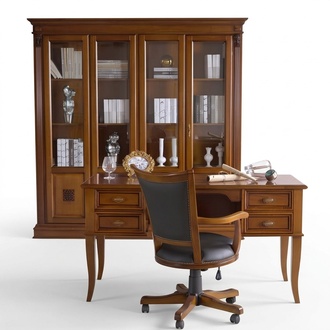 Büro Set Einrichtung Schreibtisch Tisch Chefsessel Sessel 2tlg Set Barock Rokoko