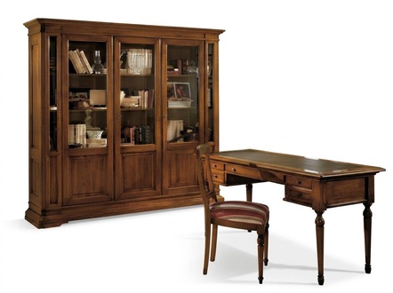 Büro Set Holztisch Stuhl Bücherregal Schreibtisch Regal Schränke 3tlg. Sets Neu