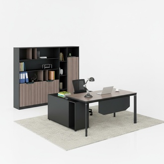 Büro Set Komplettbüro Eckschreibtisch Aktenschränke 2tlg. mit Kabelkanal Tisch