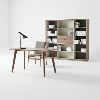 Büro Set Tisch Stuhl Regal Holz Garnitur Schreib Tische Designer Office Italien