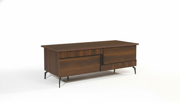 Büromöbel Komplettbüro Schreibtisch Büro Bürotisch Set 4tlg Holz Braun