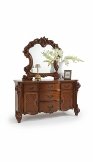 Buffet Anrichte Kommode Spiegel Echte Handarbeit Holz Barock Rokoko Kommoden neu
