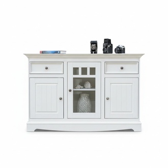 Buffet Schrank Barschrank Landhaus Luxus Italienische Holz Möbel Weiß Großes Neu