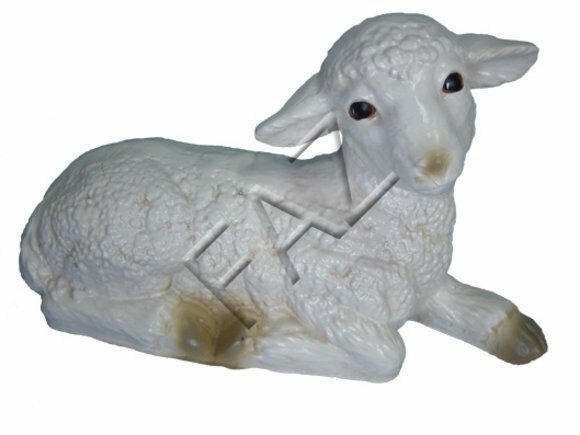 Design Schaf liegend Figur Garten Statue Skulptur Figuren Skulpturen Deko