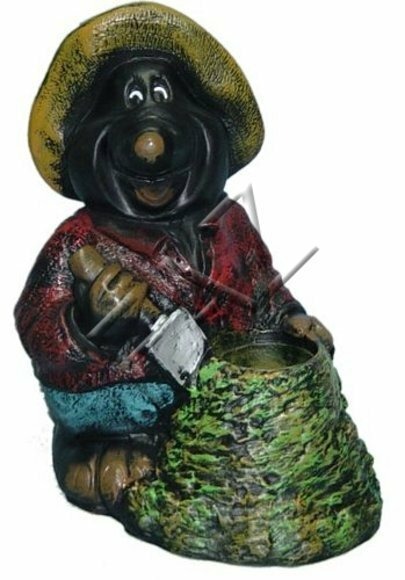 Design Maulwurf Figur Garten Statue Skulptur Figuren Skulpturen Dekoration Neu 4